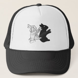 Hand Silhouette Rabbit Trucker Hat