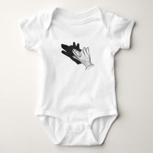 Hand Silhouette Wolf Baby Bodysuit