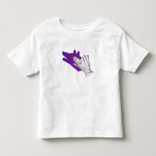 Hand Silhouette Wolf Purple Toddler T-Shirt