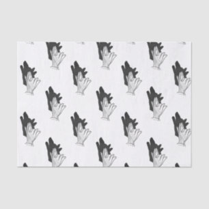 Hand Silhouette Wolf Tissue Paper