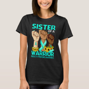 Hand Sister Of A Warrior Fragile X Syndrome Awaren T-Shirt
