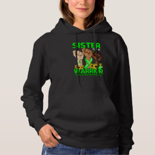 Hand Sister Of A Warrior Manic Depression Awarenes Hoodie