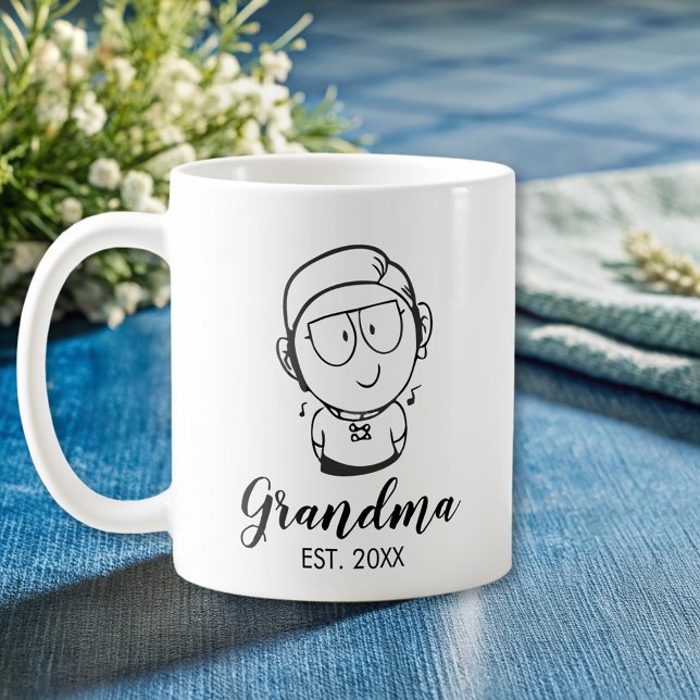 Hand Sketched Grandma  Coffee Mug (Creator Uploaded)
