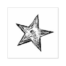 Hand Sketched Pencil Star Stamp