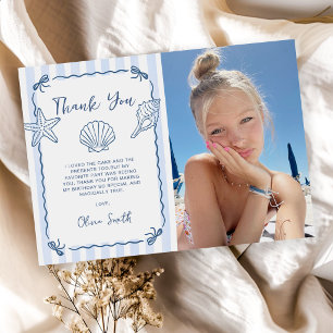 Hand Srawn Seashell Birthday Thank You Card