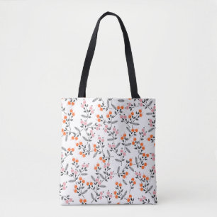 Hand stitch Embroidery Seamless pattern with liber Tote Bag