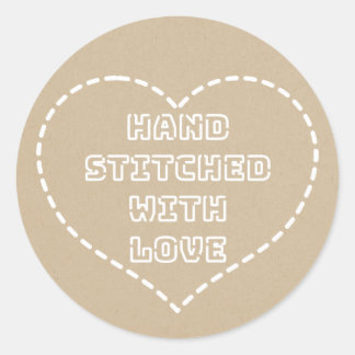 Hand Stitched Classic Round Sticker