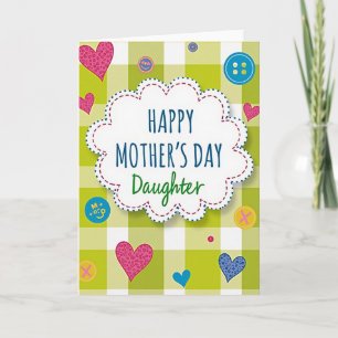 Hand Stitched Mothers Day Card