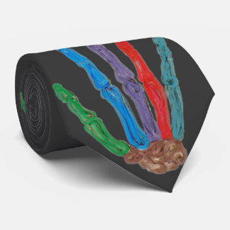 Hand Surgeon Gifts Artsy Mens Tie Black