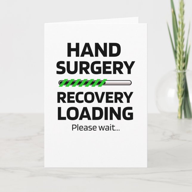 Hand Surgery Recovery Gifts | Broken Hand Surgery Card (Front)