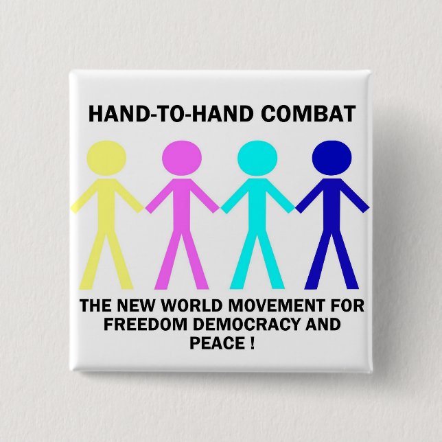 HAND-T0-HAND COMBAT... 15 CM SQUARE BADGE (Front)