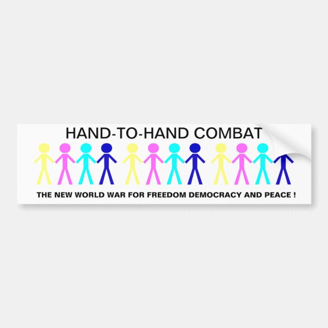 HAND-T0-HAND COMBAT... BUMPER STICKER (Front)
