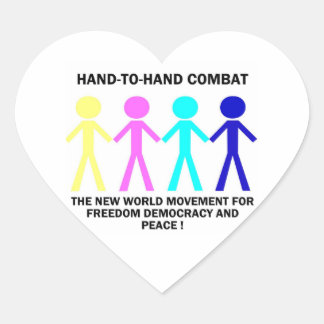 HAND-T0-HAND COMBAT... HEART STICKER