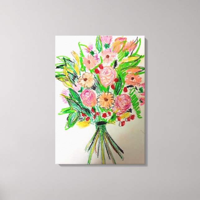 Hand Tied Bouquet Canvas Print (Front)