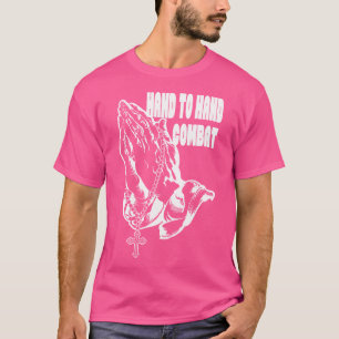 Hand To Hand Combat Praying Hands Jesus Christian T-Shirt