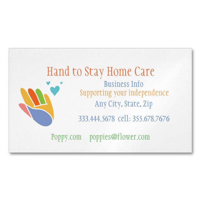 Hand to Stay Home Care Business Card (Front)