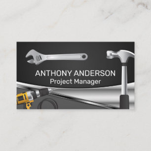 Hand Tools General Contractor Blue Collar Business Card