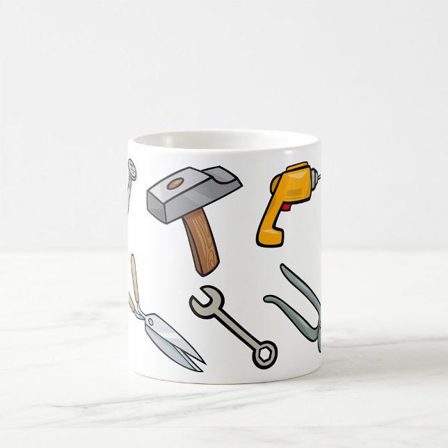 Hand Tools Hammer Drill Nail and Wrench Coffee Mug (Creator Uploaded)