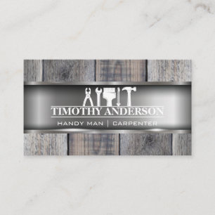 Hand Tools Metal and Wood Business Card