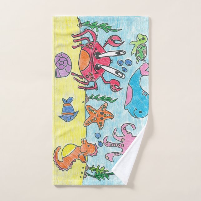 hand towel cartoons in pencil. (Hand Towel)