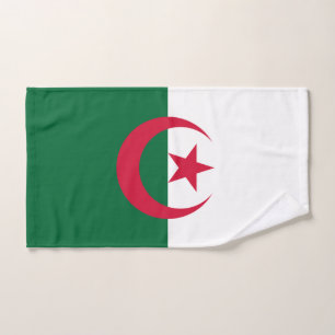 Hand Towel with Flag of Algeria