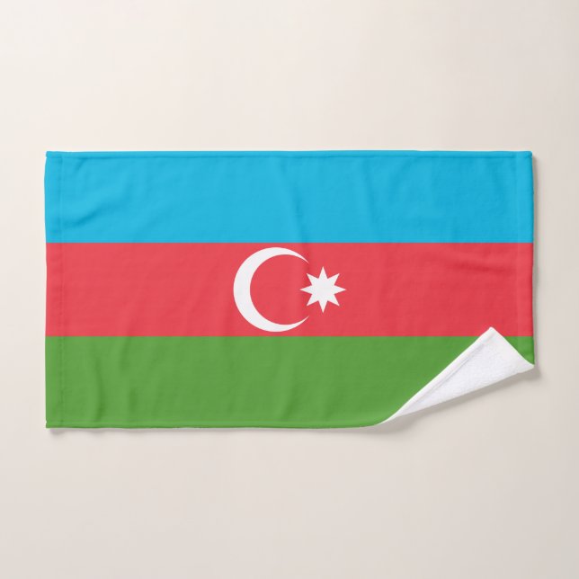 Hand Towel with Flag of Azerbaijan (Hand Towel)