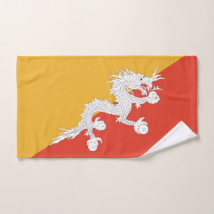 Hand Towel with Flag of Bhutan