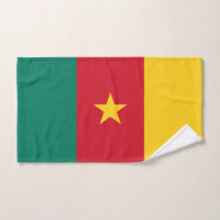 Hand Towel with Flag of Cameroon