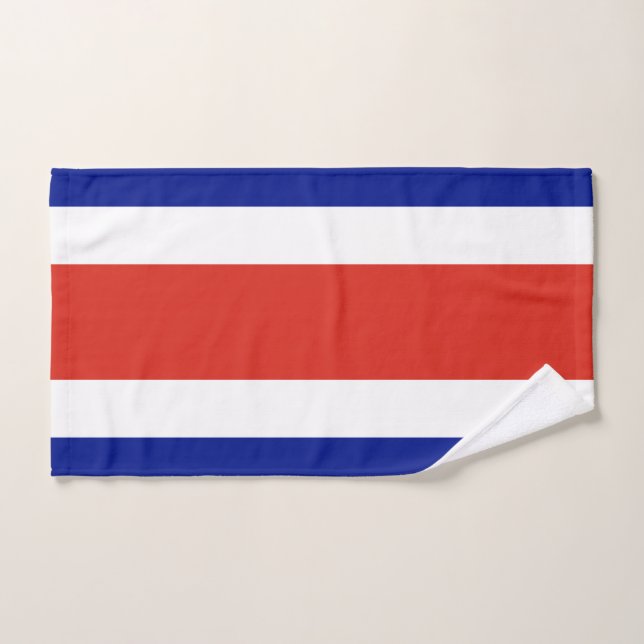Hand Towel with Flag of Costa Rica (Hand Towel)