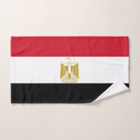 Hand Towel with Flag of Egypt