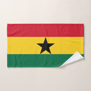 Hand Towel with Flag of Ghana