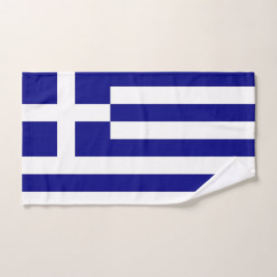 Hand Towel with Flag of Greece