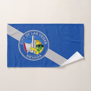 Hand Towel with Flag of Las Vegas City, USA