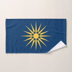 Hand Towel with Flag of Macedonia, Greece