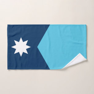 Hand Towel with Flag of Minnesota