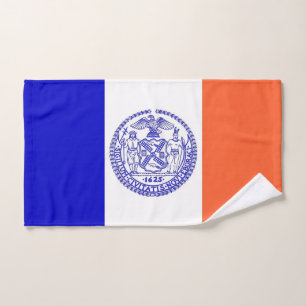 Hand Towel with Flag of New York City, USA