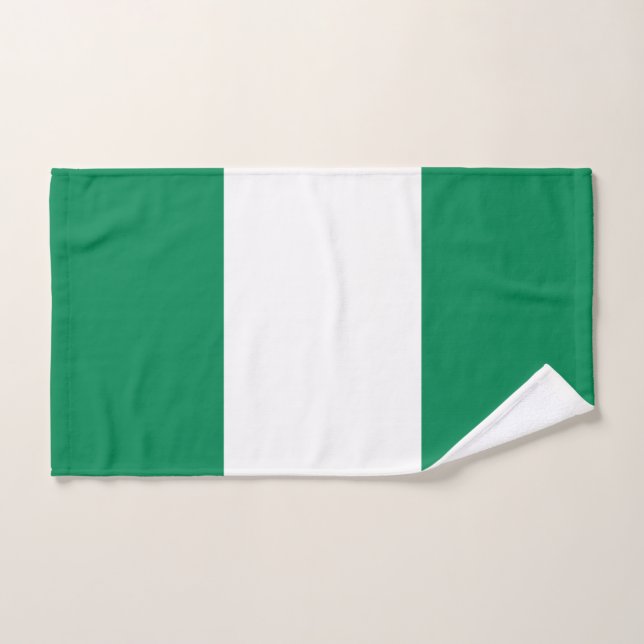 Hand Towel with Flag of Nigeria (Hand Towel)