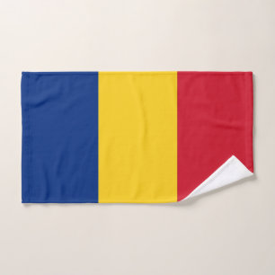 Hand Towel with Flag of Romania