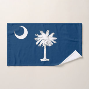 Hand Towel with Flag of South Carolina State, USA