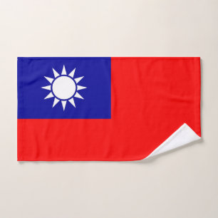 Hand Towel with Flag of Taiwan