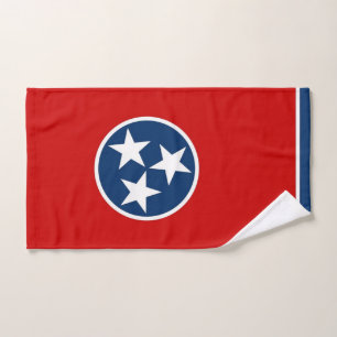 Hand Towel with Flag of Tennessee State, USA