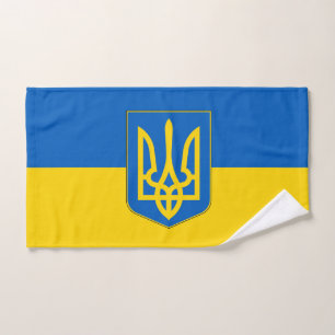 Hand Towel with Flag of Ukraine