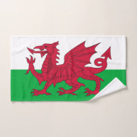 Hand Towel with Flag of Wales, United Kingdom