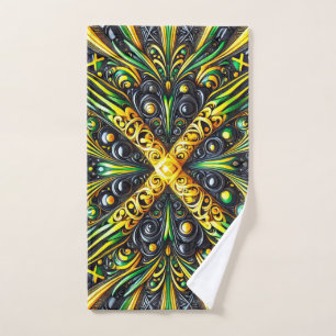 Hand Towel with Jamaican Colours
