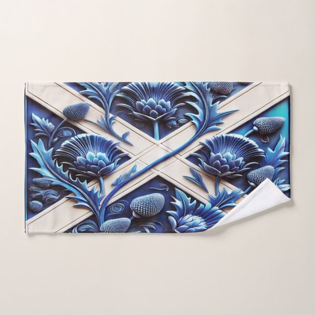 Hand towel with Scottish thistles (Hand Towel)