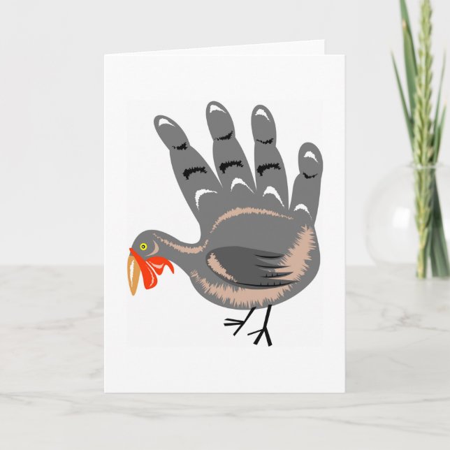 hand turkey holiday card (Front)