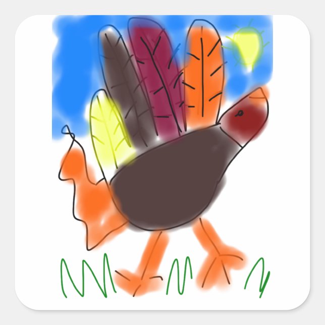 Hand Turkey Sticker (Front)