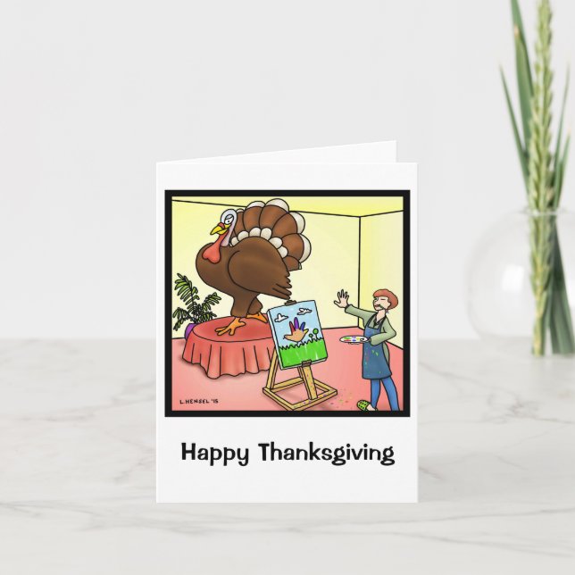 Hand Turkey Thanksgiving Day Card (Front)