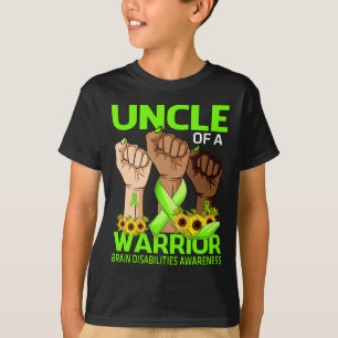 Hand Uncle Of A Warrior Brain Disabilities Awarene T-Shirt