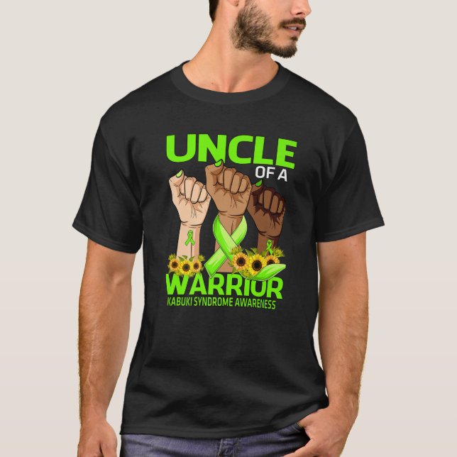 Hand Uncle Of A Warrior Kabuki Syndrome Awareness T-Shirt (Front)